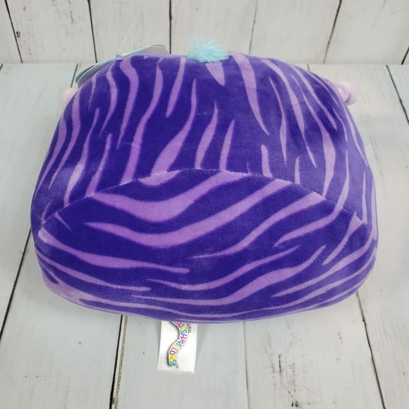 Squishmallow Stackable 8" Tazik the Purple Monkey Zebra Striped Pillow New - Picture 5 of 12